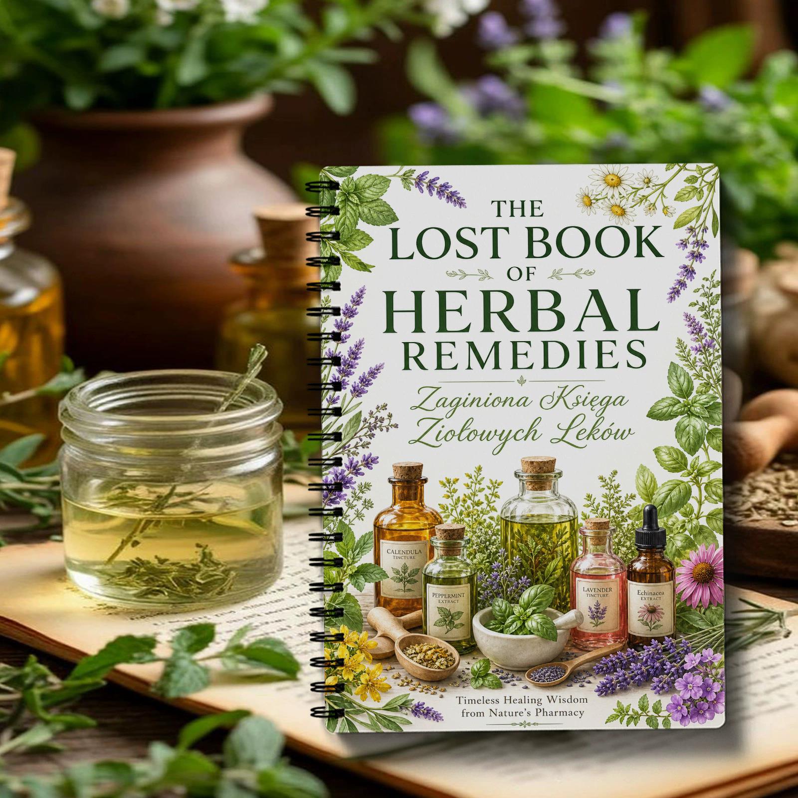 Herbal Wellness Remedy - Buku Catatan Spiral Edisi Polandia untuk