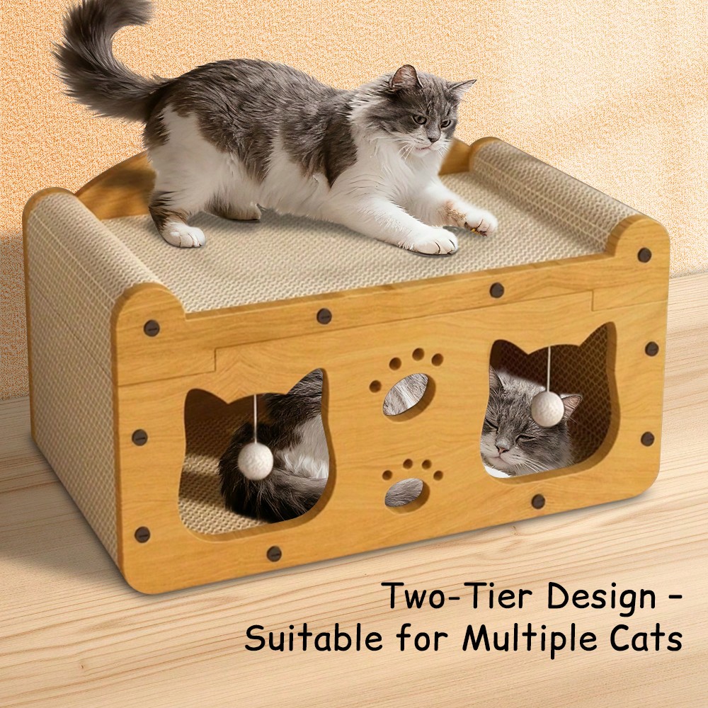 Cat Claw Bark - Tempat Tidur Kucing Mewah Dua Tingkat