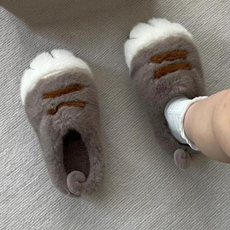 Cat Claw Bark - Sandal Kaki Kucing Berbulu Lucu Tren