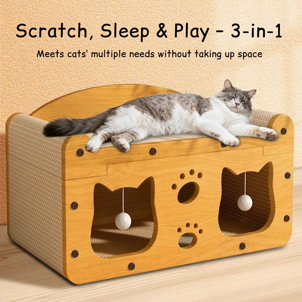 Tempat Tidur Kucing Mewah Dua  - Cat Claw Bark ulasan dan harga