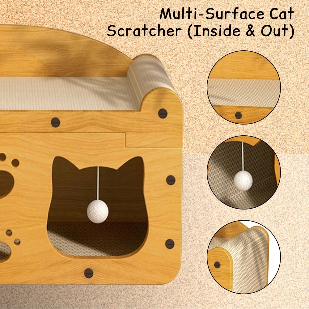 Tempat Tidur Kucing Mewah Dua  - Cat Claw Bark ulasan dan harga