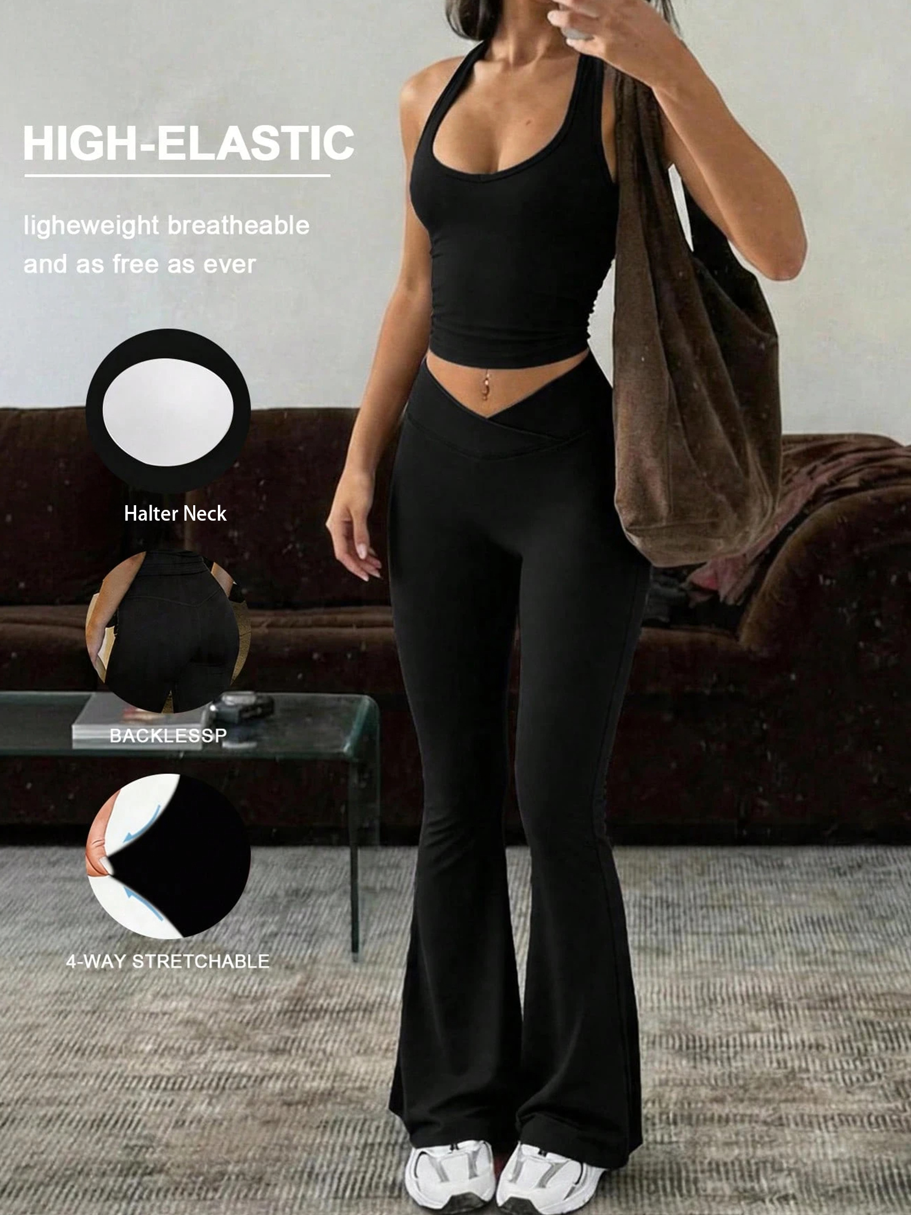 Set atasan tank top halter tan - Herbal Yoga ulasan dan harga