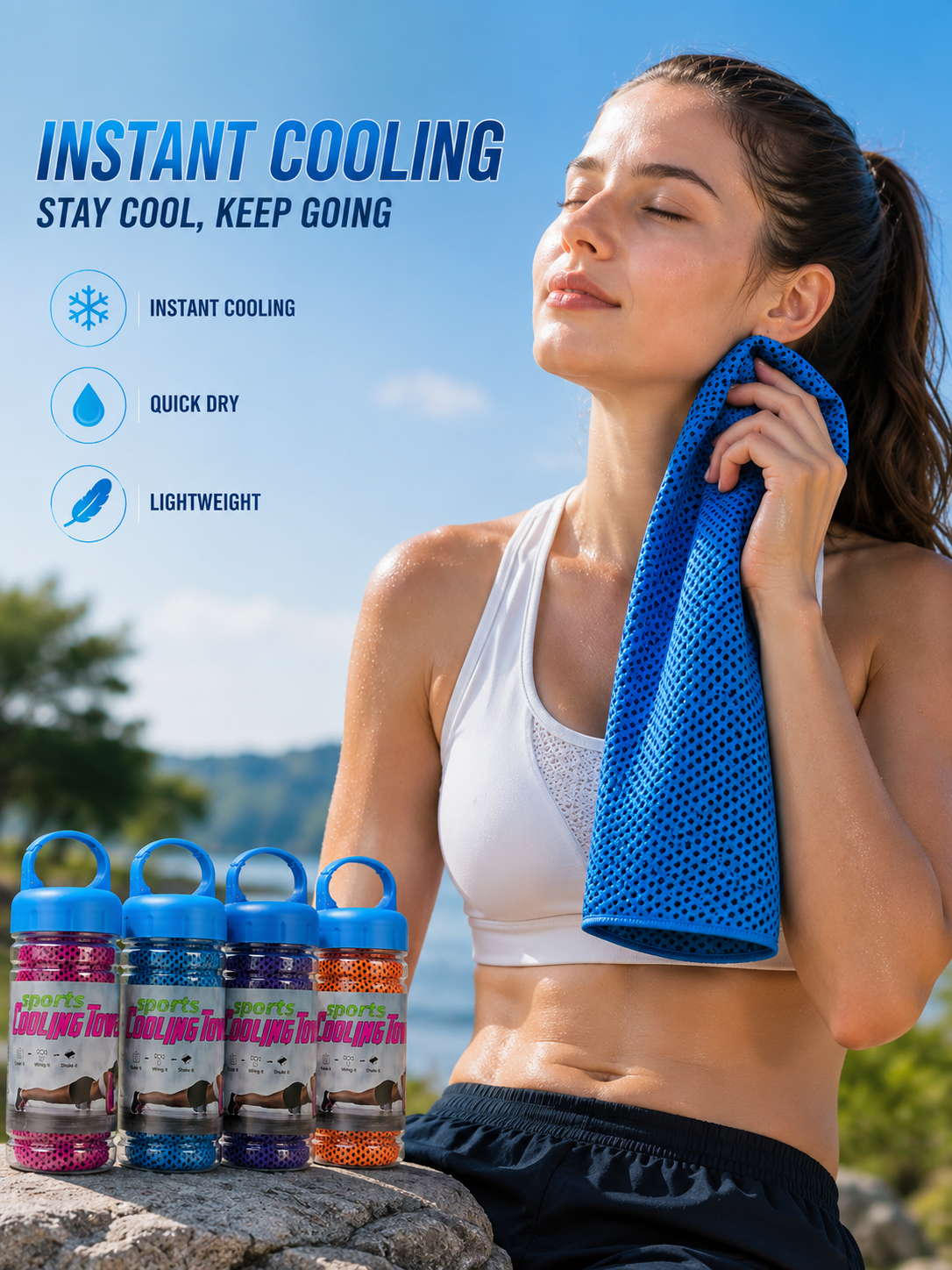Handuk Pendingin dengan Botol  - Herbal Yoga ulasan dan harga